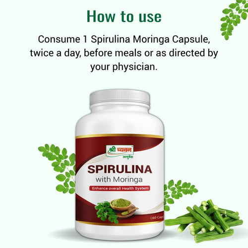 Spirulina Capsules with Moringa | Spirulina Benefits for Men